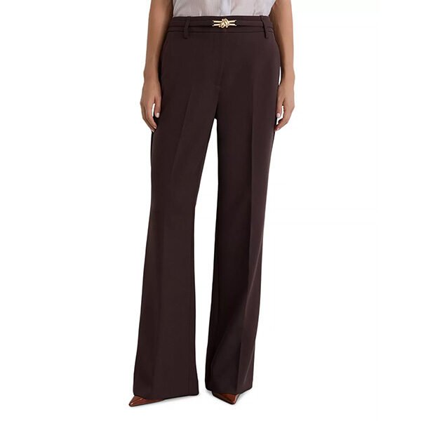 Petite Trousers - Leona Belted Flare | REISS