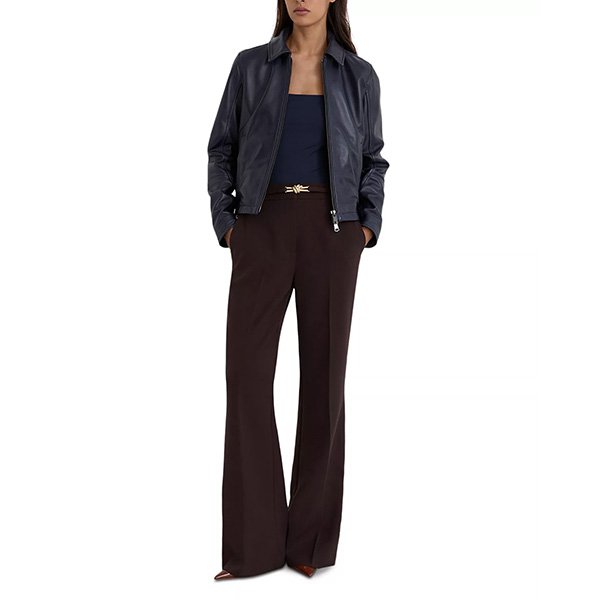 Petite Trousers - Leona Belted Flare | REISS