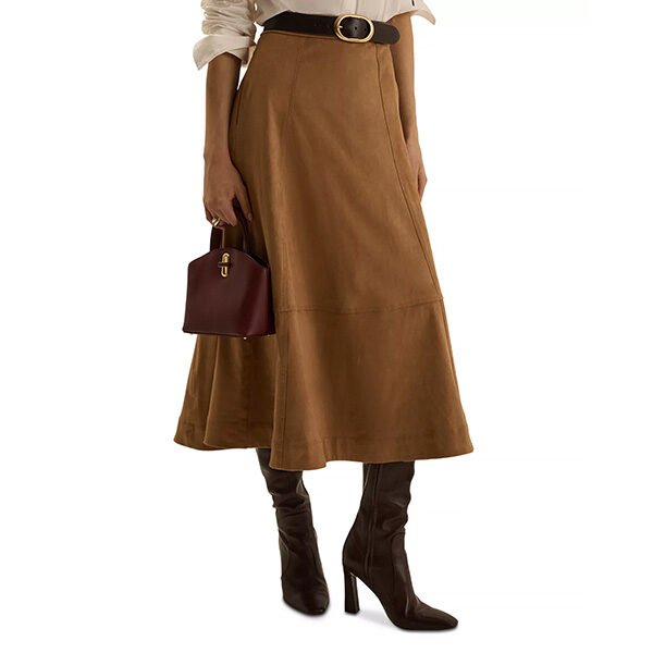 Suede Skirt - Aspen Midi Camel | Favorite Daughter