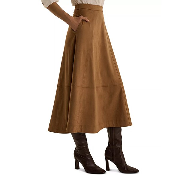 Suede Skirt - Aspen Midi Camel | Favorite Daughter