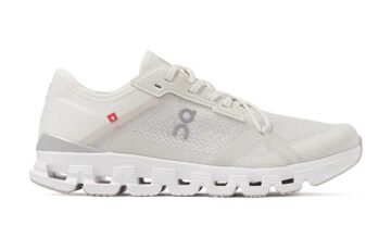 Training Shoes On Running Cloud X 4 AD White Wolf side profile showing CloudTec sole and Swiss flag detail