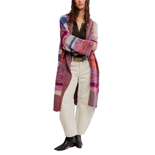 Wool Cardigan - Enid Open Front Long | Free People