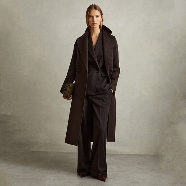 Wool Coat - Lucia Chocolate Petite Blindseam