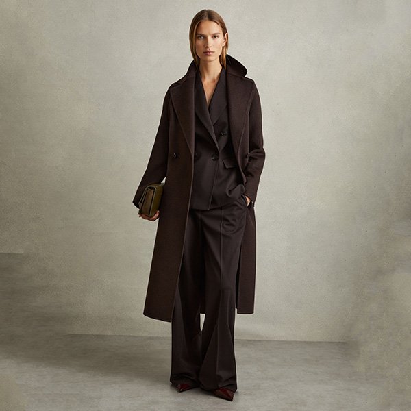 Wool Coat - Lucia Chocolate Petite Blindseam