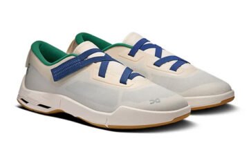 Zendaya Sneakers On Cloudnova Moon Dew Spruce angled view highlighting mesh texture