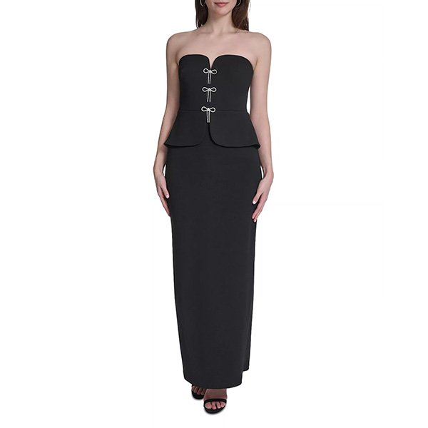 Eliza J Peplum Column Gown