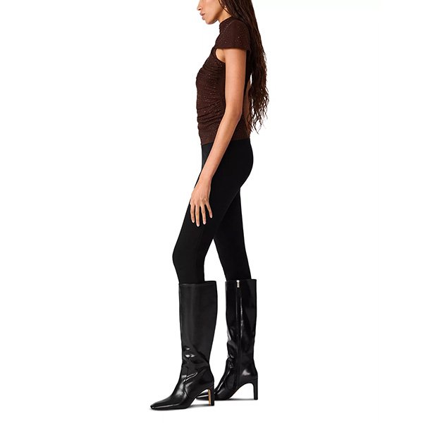 Glitter Knit Top - Evereth Ruched Dark Toffee