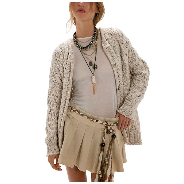 Chunky Cardigan - Opal Textured Knit | Free People