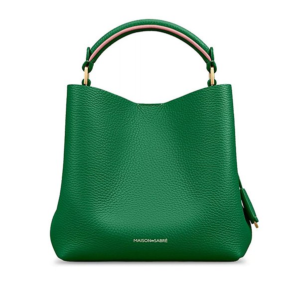 Leather Top Handle Bag - Mini Bucket
