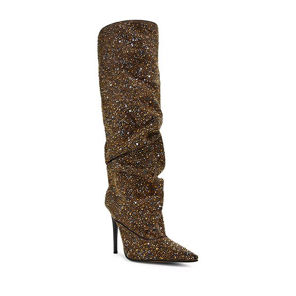 Embellished Knee High Boots - Elona Slouchy
