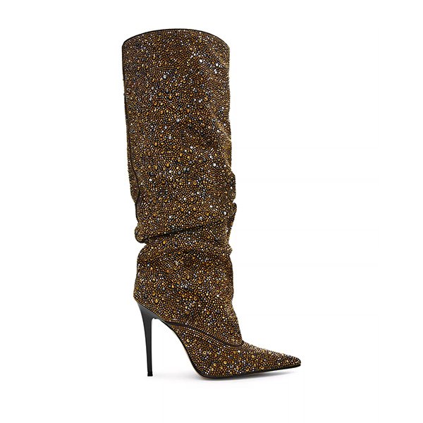 Embellished Knee High Boots - Elona Slouchy
