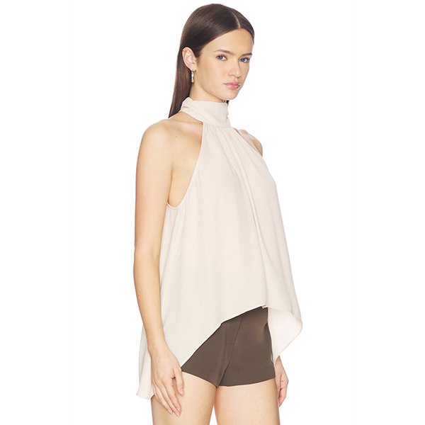 Halter Draped High Neck Top