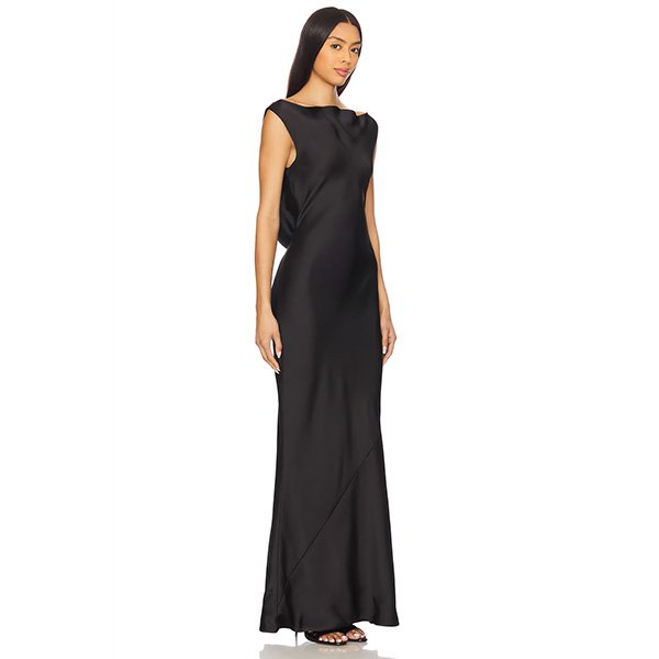 Sleeveless Low Back Gown