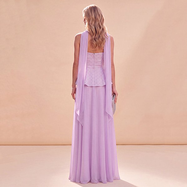 Chiffon Bridesmaid Dress Strapless